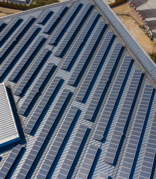 Solar power panel on roof top